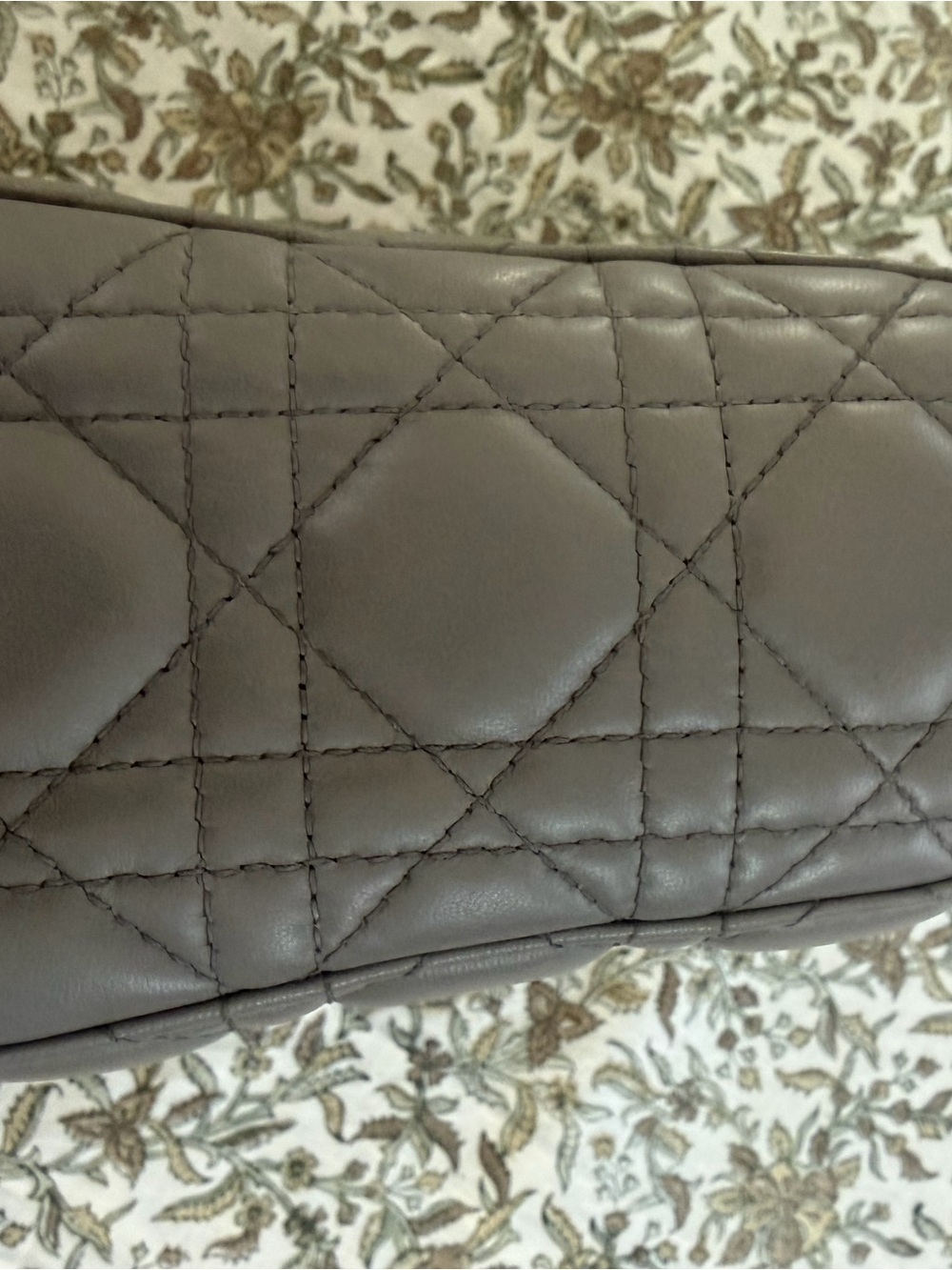 Dior small Lady Dior Tote - Taupe Gray with Gold Hardware - Picture 7 of 14